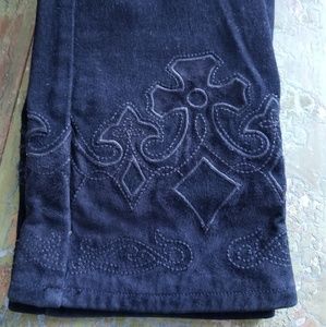 Custom made Royal Order Black Jean's w/ crosses. Collector's Item.